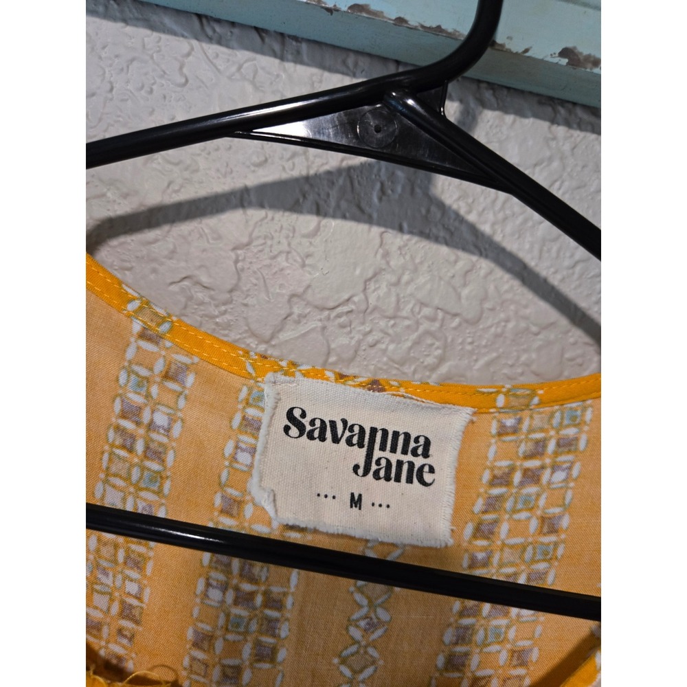 Savanna Jane Golden Yellow Embroidered Top - Picture 2 of 2